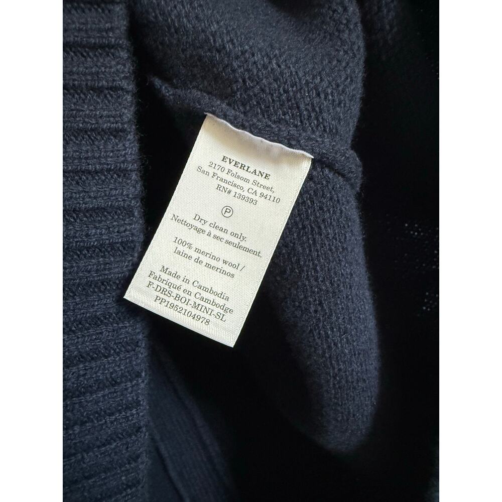 $198 New Everlane Sweater Mini Dress in Luxe Merino - Navy - Medium - Picture 8 of 12